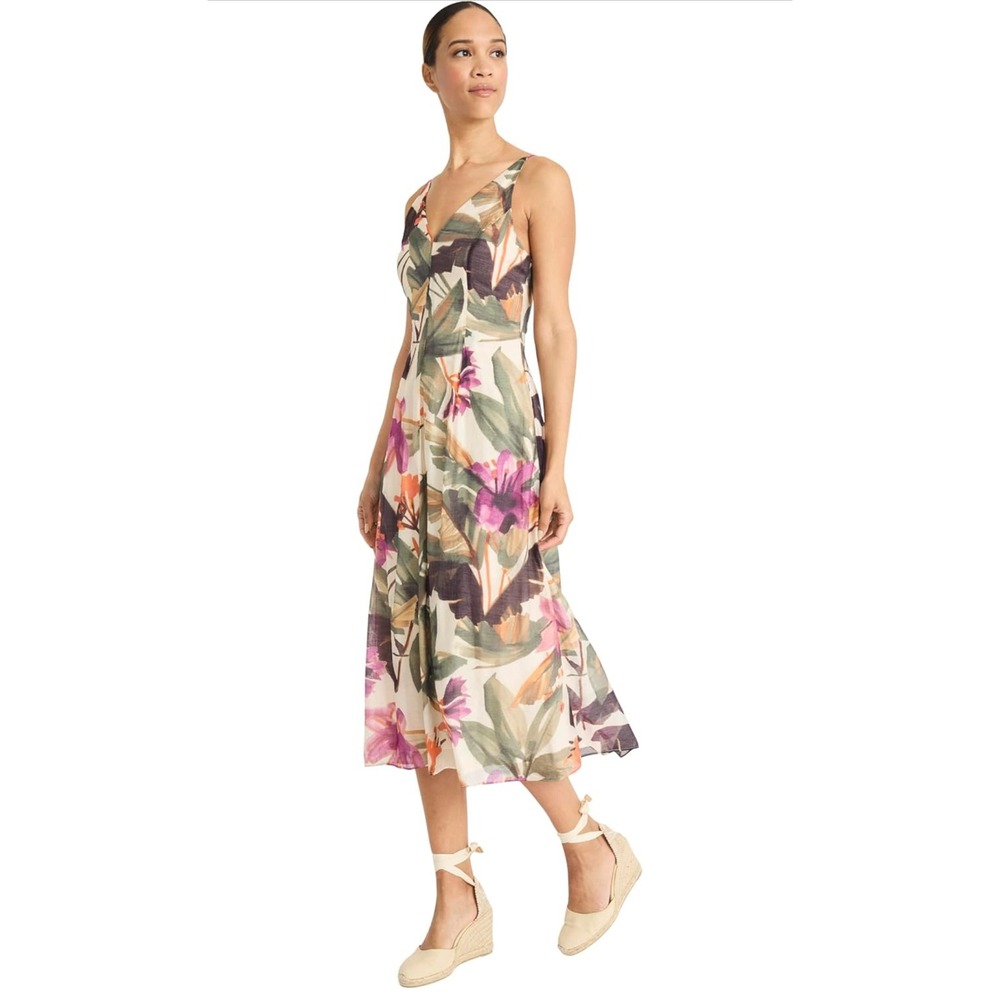 Maggy London Claribel Midi Dress Floral Boho Fairycore Whimsigoth Cottagecore